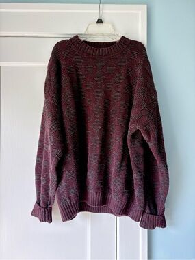 VTG 90s Studio Chunky Ramie Cotton Knit Eclectic Grandpa Academia Sweater